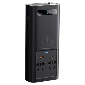 اینورتر فندکی ماشین بیسوس Power Inverter CGNB000101 توان 500 وات ولتاژ 220 ولت