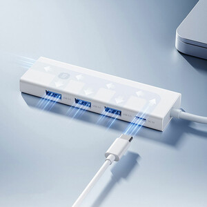هاب دو سر چهار پورت USB 3.0 شیائومی مدل XMSTFXQ01YM
