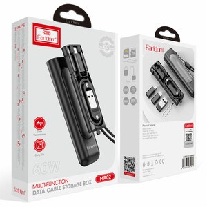 کابل تبدیل Type-C به Type-C / لایتنینگ / USB / micro USB ارلدام مدل MR02 طول 0.24 متر توان 60 وات