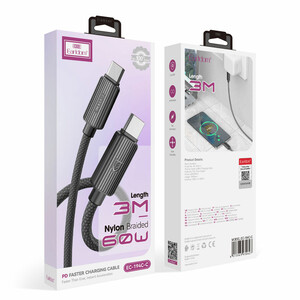 کابل شارژ USB-C به USB-C ارلدام مدل EC-194C-C طول 3 متر توان 60 وات