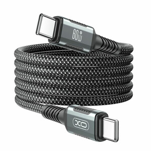 کابل شارژ مگنتی USB-C به USB-C ایکس او NB-Q267 طول 1 متر توان 60 وات