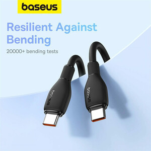 کابل شارژ USB-C به USB-C بیسوس مدل Pudding CB000055 P10355702111-B2 طول 2 متر توان 100 وات