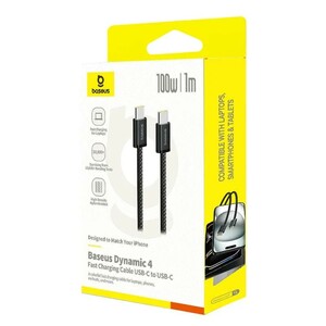 کابل شارژ USB-C به USB-C بیسوس مدل Dynamic 4 CB000160 P10381400211-00 طول 1 متر توان 100 وات