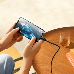 کابل شارژ USB-C به USB-C بیسوس مدل Tungsten Glod CAWJ040001 طول 1 متر توان 240 وات