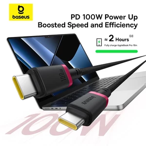 کابل شارژ USB-C به USB-C بیسوس مدل Dura P10377803U01-01 طول 1 متر توان 100 وات