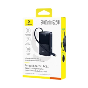پاوربانک بیسوس مدل EnerFill FC51 PPBD2P-2022 ظرفیت 20000 میلی آمپر توان 22.5 وات