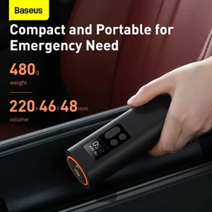 پمپ باد و چراغ قوه بیسوس مدل Super Mini Inflator Pump BS-CG003