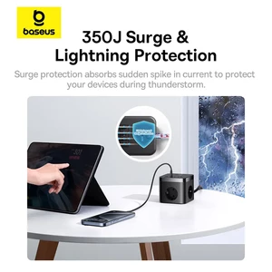 شارژر رومیزی بیسوس Power Combo Cube PowerStrip BPS30-3E توان 30 وات