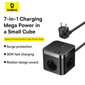 شارژر رومیزی بیسوس Power Combo Cube PowerStrip BPS30-3E توان 30 وات