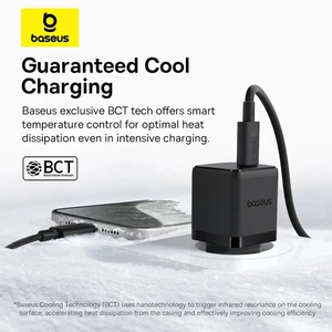 شارژر دیواری بیسوس Palm CCZC30CE توان 30 وات با کابل تایپ سی