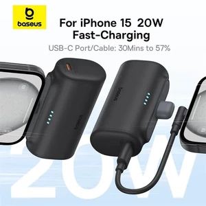 پاوربانک تایپ سی بیسوس Compact مدل PPWC05T ظرفیت 5000 میلی آمپر ساعت 20 وات