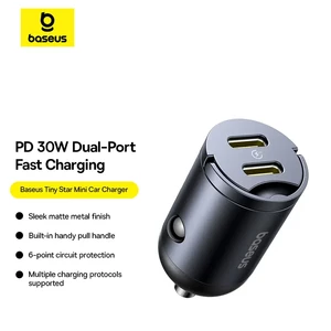 شارژر فندکی بیسوس مدل Tiny Star VCHXX-CC توان 30 وات