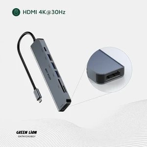 هاب تایپ سی 7 پورت گرین لاین مدل GHB-9