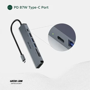 هاب تایپ سی 7 پورت گرین لاین مدل GHB-9