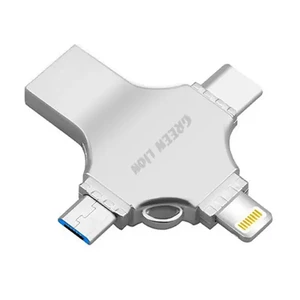 فلش مموری + مبدل گرین لاین مدل GN4IN1USB256SL ظرفیت 256 گیگابایت