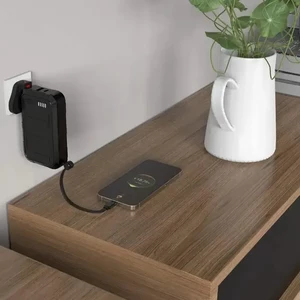 پاوربانک و شارژر دیواری پرودو مدل PDPBFCH051 ظرفیت 10000 توان 22.5 وات با کابل متصل