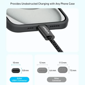 کابل شارژ USB-C به USB-C انکر Zolo مدل A8060 طول 1.8 متر توان 240 وات