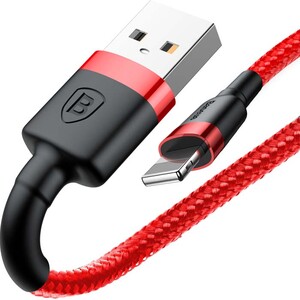 کابل شارژ USB به لایتنینگ بیسوس مدل Cafule CALKLF-BG1 طول 1 متر توان 2.4 آمپر