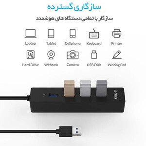 هاب USB چهار پورت USB 3.0 اوریکو مدل W8PH4-U3