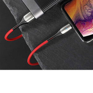 کابل شارژ USB به لایتنینگ بیسوس مدل Horizontal CALSP-C01 طول 2 متر توان 1.5 آمپر