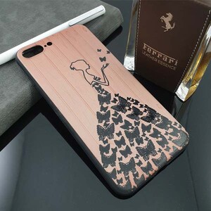 قاب ژله‌ای طرح چوب برای گوشی موبایل آیفون 7 پلاس