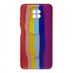 قاب سیلیکونی رنگین کمانی محافظ لنزدار کشویی شیائومی Redmi Note 9T