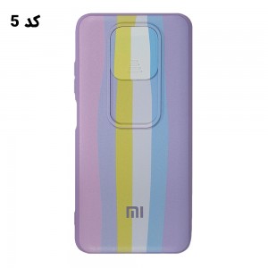 قاب سیلیکونی رنگین کمانی محافظ لنزدار کشویی شیائومی Redmi Note 9T