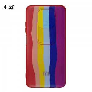 قاب سیلیکونی رنگین کمانی محافظ لنزدار کشویی شیائومی Redmi Note 9S
