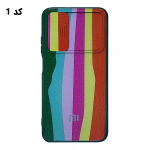 قاب سیلیکونی رنگین کمانی محافظ لنزدار کشویی شیائومی Redmi 9T