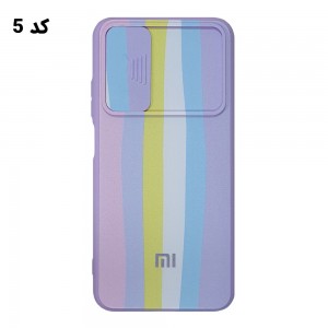 قاب سیلیکونی رنگین کمانی محافظ لنزدار کشویی شیائومی Redmi 9T