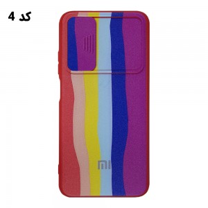قاب سیلیکونی رنگین کمانی محافظ لنزدار کشویی شیائومی Redmi 9T