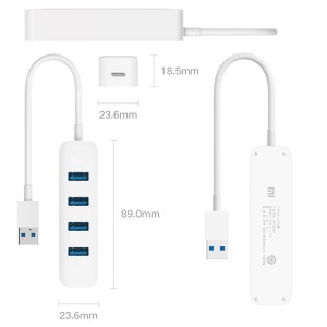 هاب USB چهار پورت USB 3.0 شیائومی مدل XMFXQ01QM