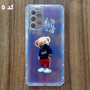 قاب ژله ای شفاف محافظ لنز دار خرسی موبایل سامسونگ A13 4G