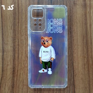 قاب ژله ای شفاف محافظ لنز دار خرسی موبایل شیائومی Redmi Note 11