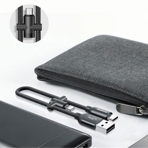 کابل تبدیل USB به USB-C/لایتنینگ باسئوس مدل CALUTC-01 طول 0.23 متر