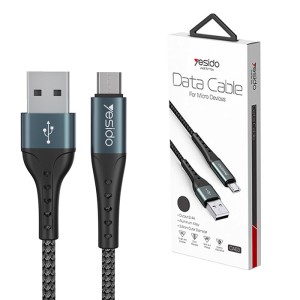 کابل شارژ USB به microUSB یسیدو مدل CA63 طول 2 متر توان 2.4 آمپر
