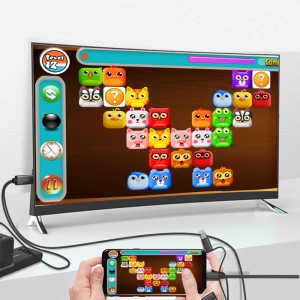 کابل 3 سر لایتنینگ، تایپ سی، میکرو به HDMI یسیدو مدل HM05 طول 1.8 متر