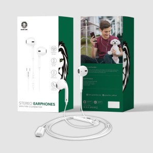 هندزفری با سیم گرین لیون مدل Stereo Earphones با کانکتور تایپ سی