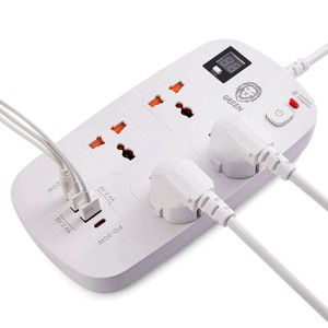 چندراهی و محافظ برق و شارژر گرین لاین مدل GNPS2PDBK توان 3500 وات