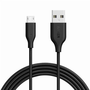 کابل شارژ USB به micro USB انکر مدل PowerLine A8133 طول 1.8 متر توان 2.4 آمپر