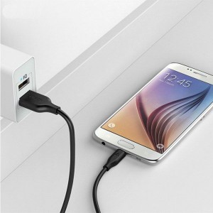 کابل شارژ USB به micro USB انکر مدل PowerLine A8132H21 طول 0.9 متر توان 2.4 آمپر