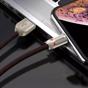 کابل شارژ USB به لایتنینگ یسیدو مدل CA03 طول 1.2 متر توان 2.4 آمپر