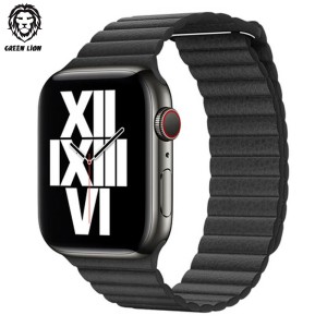 بند مگنتی اپل واچ گرین لاین 44/45 میلی متر Green Lion Silicone + Magnets Watch Band