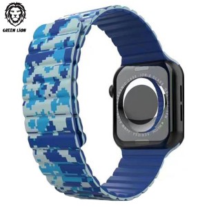 بند اپل واچ گرین لیون 44/45 میلی متر Green Lion Silicone + Magnets Watch Band