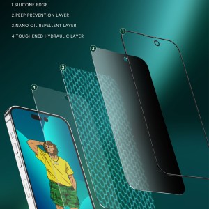 گلس پرایوسی گرین لیون Elegant Privacy Scratch آیفون iPhone 14 Pro