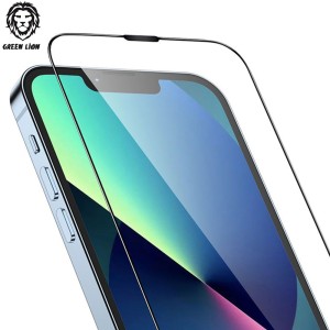 گلس شفاف لبه سیلیکونی گرین لیون Anti-Reflective آیفون iPhone 13 Pro Max