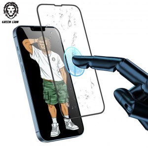 گلس شفاف لبه سیلیکونی گرین لیون 3D Silicone Plus آیفون iPhone 12/12 Pro