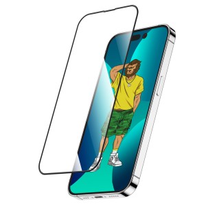 گلس شفاف لبه سیلیکونی گرین لاین 3D Silicone Plus آیفون iPhone 14 Pro