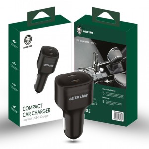 شارژر فندکی دو پورت گرین لیون مدل GNCC2PD45WBK توان 45 وات