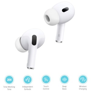 هندزفری بلوتوث دوگوش پرودو Porodo Blue PB-ARPDP2 Earbuds Pro 2